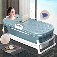 InLoveArts 138x62x52cm Bañera plegable de plástico grande- Bañera plegable portátil adulto- Bañera plegable SPA- Bañera…